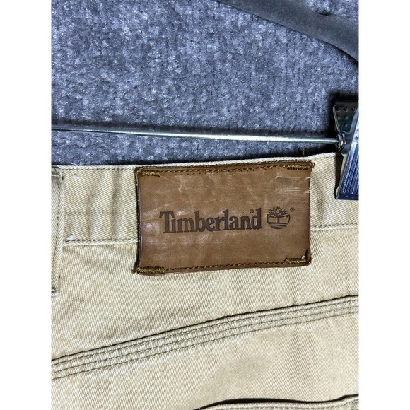 Timberland Weathergear Jeans Mens Size 38x32 Tan Denim Straight Leg Cotton - Picture 5 of 13